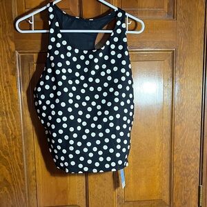 Polka dot tankini top lands end